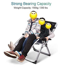 Moolo Zero Sdraio Zero Gravity Patio Recliner, Sdraio Pieghevole con Cuscino e Portabicchieri for Patio Lawn Deck Home Lounge Sedia Supporto 440lbs Sedia gravità (Color : with Breathable Cushion)