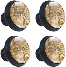 Vintage Compass Pomelli per Porta Set di 4 Pomelli per Mobili Manopole per Cassetti Cucina Armadio Vetro