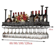 AMBH Bar Rack Hanging Wine Rack |Wine Rack Creativa Calice Rack Europea Capovolto Hanging Cup Holder |Wine Rack Rack Decoration Vino N20.02.11 (Size : 60cm)