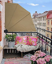 QUICK STAR - Paravento per Balcone, 115 x 115 cm, in Tessuto, Colore: Sabbia