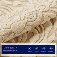 subrtex 1-Pezzo Copridivano in Damasco Elasticizzato Tre Posti AntiGraffio per Gatto Cani, Modello Floreale Moderno Elasticità Divano Protector (2 Posti, Modello Beige)