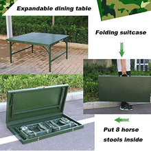 Set Tavolo e Sedia da Esterno Set da Tavolo e Sedia da Campeggio all'aperto, Tavolo da Picnic Portatile Portatile, Tavolo da conferenza all'aperto, Tavolo Multiuso e Sedia