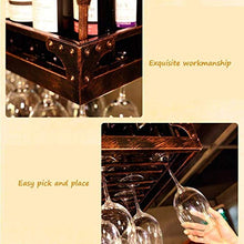 AYHa Porta bicchiere da vino ， Porta bicchiere da vino in ferro metallico da appendere Portabicchieri europeo regolabile in altezza per bar Ristoranti Cucine,Bronzo,60 * 35cm