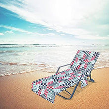 sdfsa - Telo coprisedia da spiaggia con tasche laterali in spugna, per piscina, chaise longue e chaise