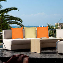 Confezione da 4 federe decorative impermeabili per esterni, 45 x 45 cm, per balcone, patio, divano (arancione, 4 confezioni da 45 x 45 cm)