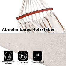 Sekey Amaca in Cotone per Giardino 210 × 150 cm, Amaca da Campeggio Ultraleggera con Borsa per Interno Esterni, capacità 300 kg, Beige