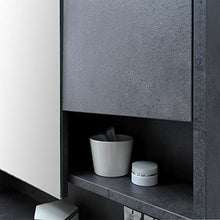 Kiamami Valentina MOBILE BAGNO DA TERRA 80CM GRIGIO INDUSTRIALE E SPECCHIO CONTENITORE | VIENNA
