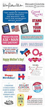 Hillary Clinton Quotable Notable - Die Cut Silhouette Greeting Card and Sticker Sheet
