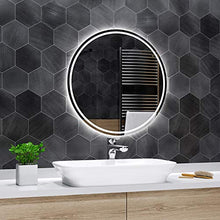 Specchio Rotondo LED Deluxe Controluce LED | 80 cm | London - Accessori aggiuntivi - Orologio a LED/Stazione Meteo | Personalizza Specchio per Bagno