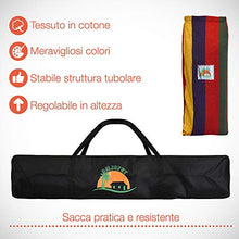 Amaca con Supporto In Acciaio Super Resistente Diffusore In Legno per Stenditura perfetta, Brasiliana, Cotone, 320cm, Portata 200 kg, Supporto Resistene e tessuto Anallergico Certificato