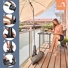 Baser - Supporto per ombrellone da Balcone (25 kg, Grigio Scuro)