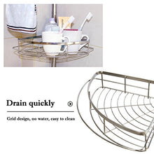 uuhome angolare telescopico per la doccia acciaio inox/rack da bagno ad angolo Scaffale doccia regolabile con bastone Cestino – con 4 ripiani, Metallo, Argento lucido …