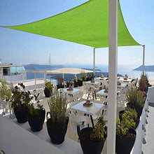 COUEO Vela Parasole Rettangolare 6x7m Anti 95% UV Tende da Sole per Esterno Mpermeabile eResistente, per Giardino Balcone Terrazza, Verde