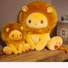 Yfkjh - Cuscino morbido con leone seduto e animale, per bambini, 40 cm, colore: Giallo