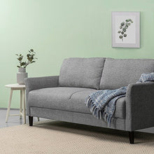 Zinus Divano Imbottito in Tessuto, Grigio Chiaro, 180x79x87cm
