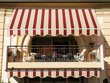 VERDELOOK Tenda da Sole Itaca avvolgibile ad inclinazione fissa, larghezza 4 m e sporgenza 2,5 m, beige e bordeaux