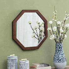 WLABCD Specchio, Bagno, Montaggio a Parete, Specchio da Muro, Specchio per Trucco, Strimbotteria, Vanity a Muro Vanity in Legno Octagono in Legno Octagono Appeso Nordic Semplice Rasatura