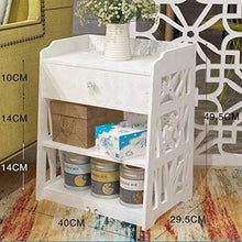 H-CAR Comodino Comodino Moderno Camera da Letto Bianca Armadietto Semplice Mini Comodino Mobili pratici Tavolino Laterale