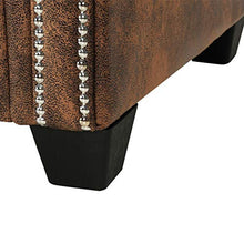 Festnigh Divano Chesterfield Moderno Angolare a L in Pelle Artificiale Marrone/Nero/Bianco