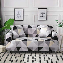 Odot Copridivano Elastico, Copridivano Salotto Protettore Imbottito Sofa Antiscivolo Ideale per Poltrone Mobili Copridivano (2 posti: 145-185cm,Geometrico)
