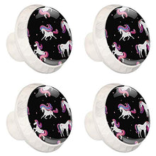 Maniglie per cassetti Manopole per cassetti Manopole rotonde Confezione da 4 per armadietto, cassetti, cassettiere, cassettiere ecc - ColHair Unicorn