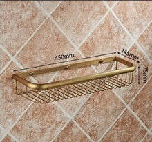 MIWANG Antiquariato Europeo ripiano in Rame, Rettangolare a Parete Singola cesta appesa,75mm 145 * 450 *