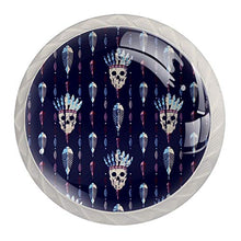 Maniglie per cassetti Manopole per cassetti Manopole rotonde Confezione da 4 per armadietto, cassetti, cassettiere, cassettiere ecc. Teschio di zucchero