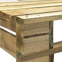 E E-NICES Panca da Giardino Angolare con Pallet in Legno