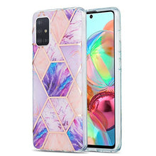 Custodia in TPU (IMD marmore) per Samsung Galaxy A71/A715, colore viola