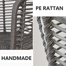 Set di mobili da Giardino per Esterni, Sedia da Giardino in Rattan e Tavolo da tè Set da 3 Pezzi Divano in Vimini Set da Conversazione Mobili da Giardino per Balcone
