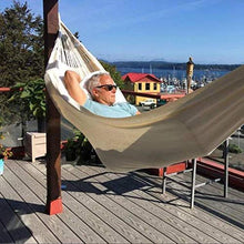 Morninganswer - Amaca da spiaggia doppia in tela, per interni e balconi, con dondolo, in tela