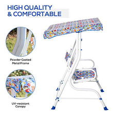 giordano shop Dondolo 2 Posti per Bambini 110x70x110 cm in Metallo e Poliestere Blu