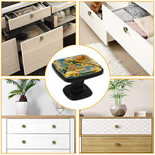 Fiamma del leone d'oro Pomelli per Porta Set di 4 Pomelli per Mobili Manopole per Cassetti Cucina Armadio Vetro