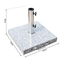 Outsunny Supporto Base per Ombrellone da Giardino in Marmo Peso 29kg 42×42×36cm