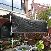 Telo con Rivestimento Superiore in Tessuto Ombreggiato al 90% con Occhielli, Telo Retinato in Rete for Tende da Sole, Prato Nero, 85 G/M² (Size : 2×2m)