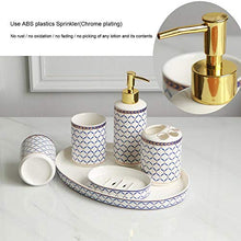 JTKDL Bagno A Sei Pezzi, Set di Accessori da Bagno Set da Bagno Set da Toeletta in Ceramica 6 Set di Portaspazzolino
