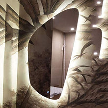 Specchio retroilluminato a LED/Specchio da Barba per Bagno/Specchio a Tutta Lunghezza con Illuminazione a LED a Parete/Anti-Appannamento Senza Cornice 600X930mm