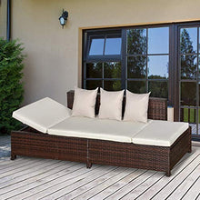 giordano shop Divano da Esterno 3 Posti 220x68x62 cm in Rattan Marrone