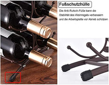 AniU - Supporto per bottiglie di vino, scaffale per vino, contenitore per 6 bottiglie da cucina, dispensa, cantina