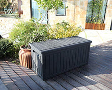 XLLLL Cassapanca da Esterno Scatola di Immagazzinaggio del Giardino della Bici Plastica 75Gal Panca Esterna Impermeabile da Banco