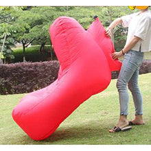 Wsaman La Salute Materiale Divano Gonfiabile Pigro, Comoda Elegante Divani con Rimovibile Sacco a Sacco Sedia da Gioco per Bambini Adulti,Giallo