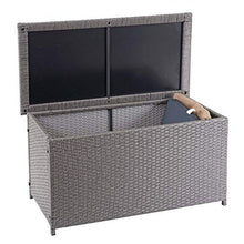 Mendler Baule Contenitore da Esterno HWC-D88 polyrattan ~ Basic 250l Grigio