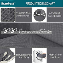 Granbest Copridivano Elasticizzato Fodere per Divano Spessa, Fodera Divano Jacquard per Soggiorno Protezione per Mobili (3 Posti, Grigio Chiaro)