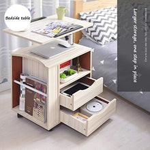 FGH PLKKMOI Comodino, con cassetto e ripiano, Regolabile servitore Tavolino in Legno.