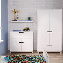 Armadio 2 ante Pinio Mini - Bianco e grigio