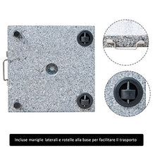Outsunny Supporto Base per Ombrellone da Giardino in Marmo Peso 29kg 42×42×36cm