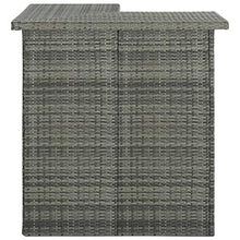 FAMIROSA Tavolo da Bar ad Angolo Grigio 100x50x105 cm in Polyrattan