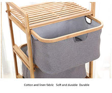 YQ&TL Armadietto Mobiletto Bagno Salvaspazio Armadio da Bagno a Tre Strati, dormitorio, Finitura scaffale da Pavimento, scaffale di bambù Semplice per Uso Domestico