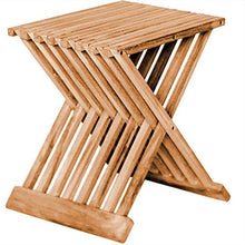 Teako Alessandria - Sgabello Pieghevole in Legno di Teak Massiccio