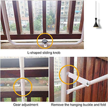 LWZ Tavolo da ringhiera da Balcone Pieghevole Pieghevole, 5 Regolabili in Altezza, Bianco